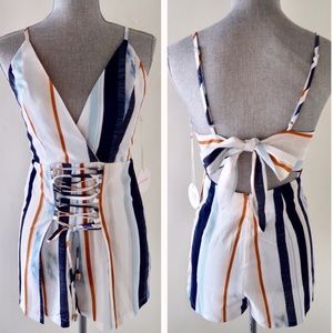 Last One! MIA -Stunning Vibrant Tie-up Romper
